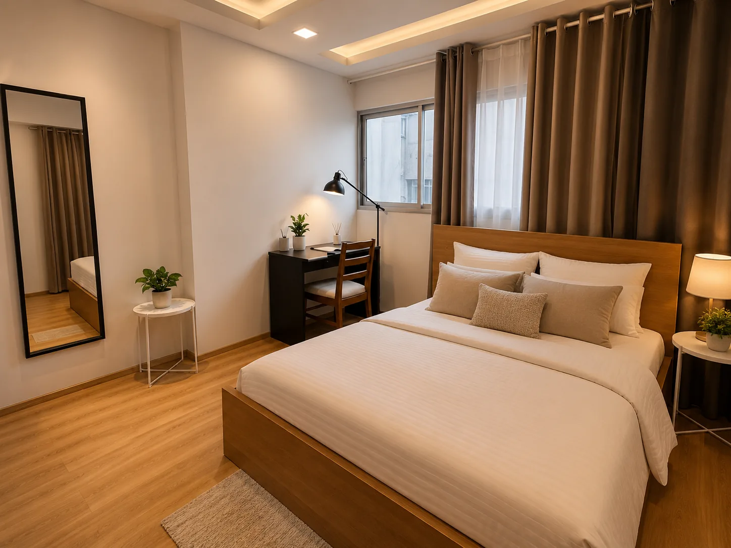 Double bedroom with study desk